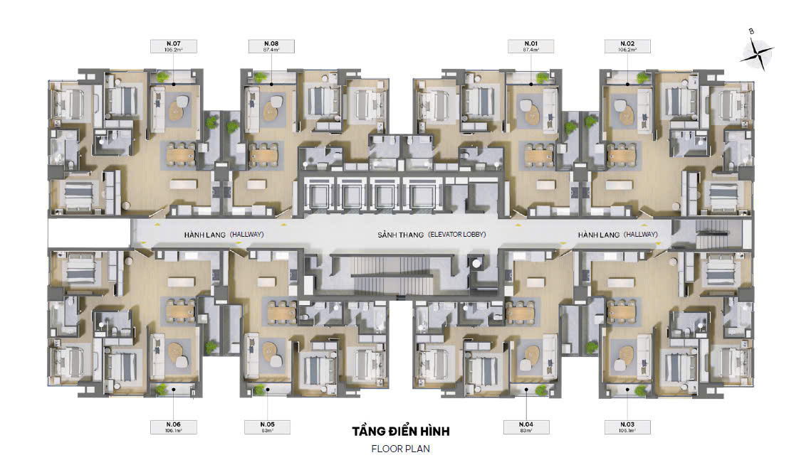 Mặt bằng The Nelson 29 Láng Hạ