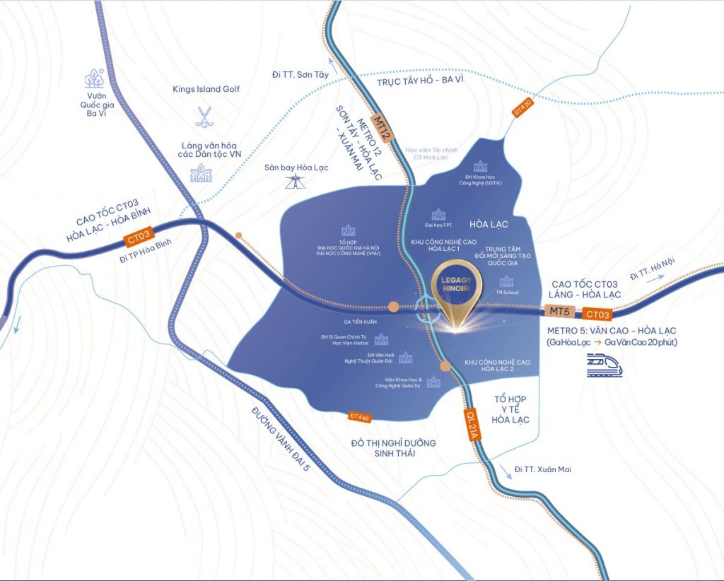 Vị trí Legacy Hinoiri Hoà Lạc