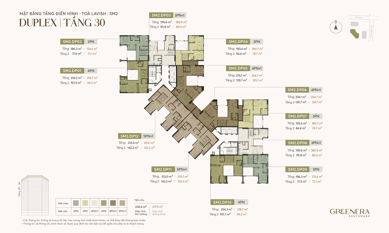Chi tiết mặt bằng dự án Greenera Southmark: Nghệ thuật kiến trúc và tối ưu không gian
