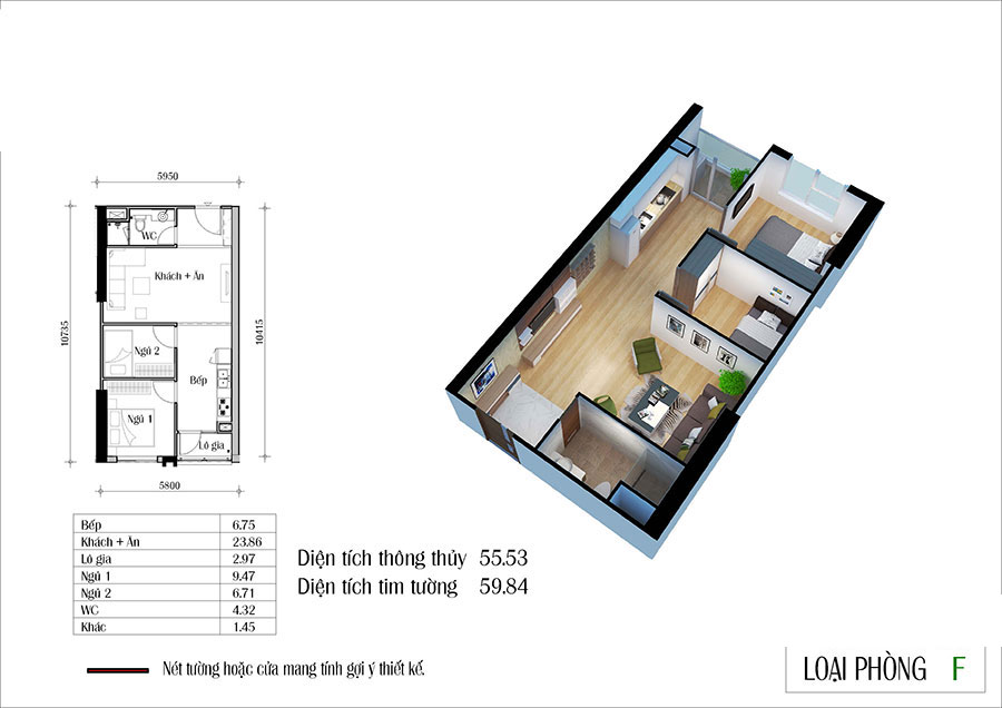 Thiết kế căn hộ An Bình Homeland