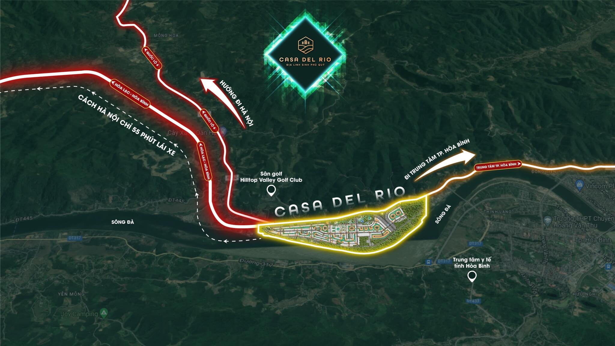 Vị trí Dasong Village Hòa Bình: Lợi thế “tựa sơn, hướng thủy, cận lộ” và tiềm năng kết nối vàng