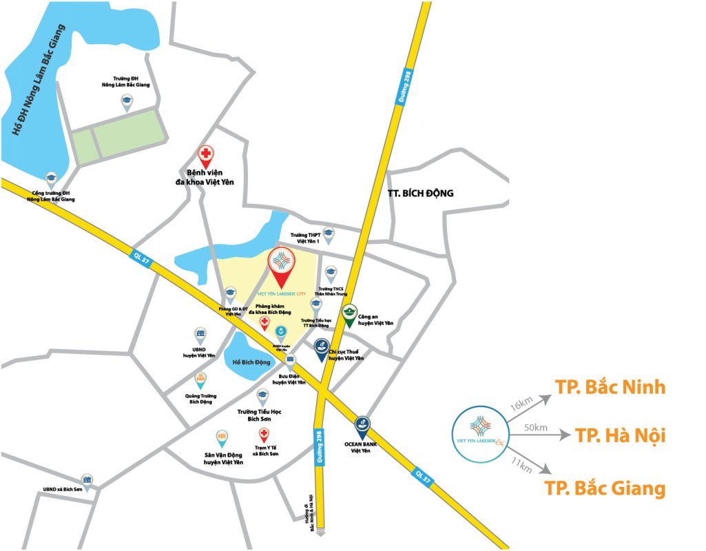 Vị trí Việt Yên Riverside