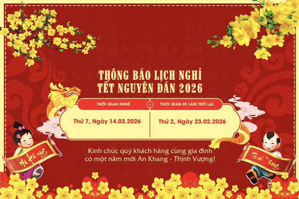 Thông báo lịch nghỉ tết Nguyên Đán 2026