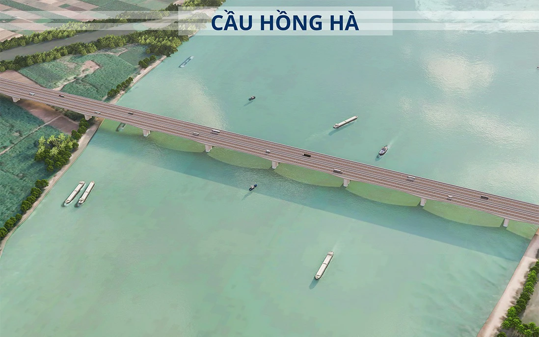 Phối cảnh cầu Hồng Hà