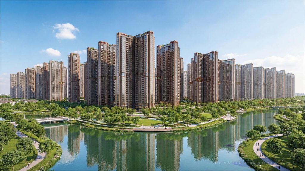Phối cảnh tổng quan Cao tầng Handico Sunshine Metropolis City