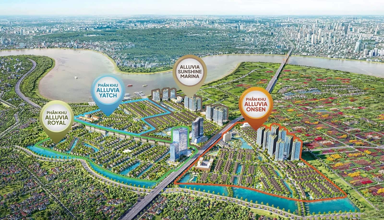 Mặt bằng các phân khu tại Alluvia City
