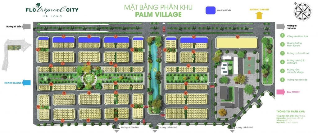 Mặt bằng phân khu Palm Village