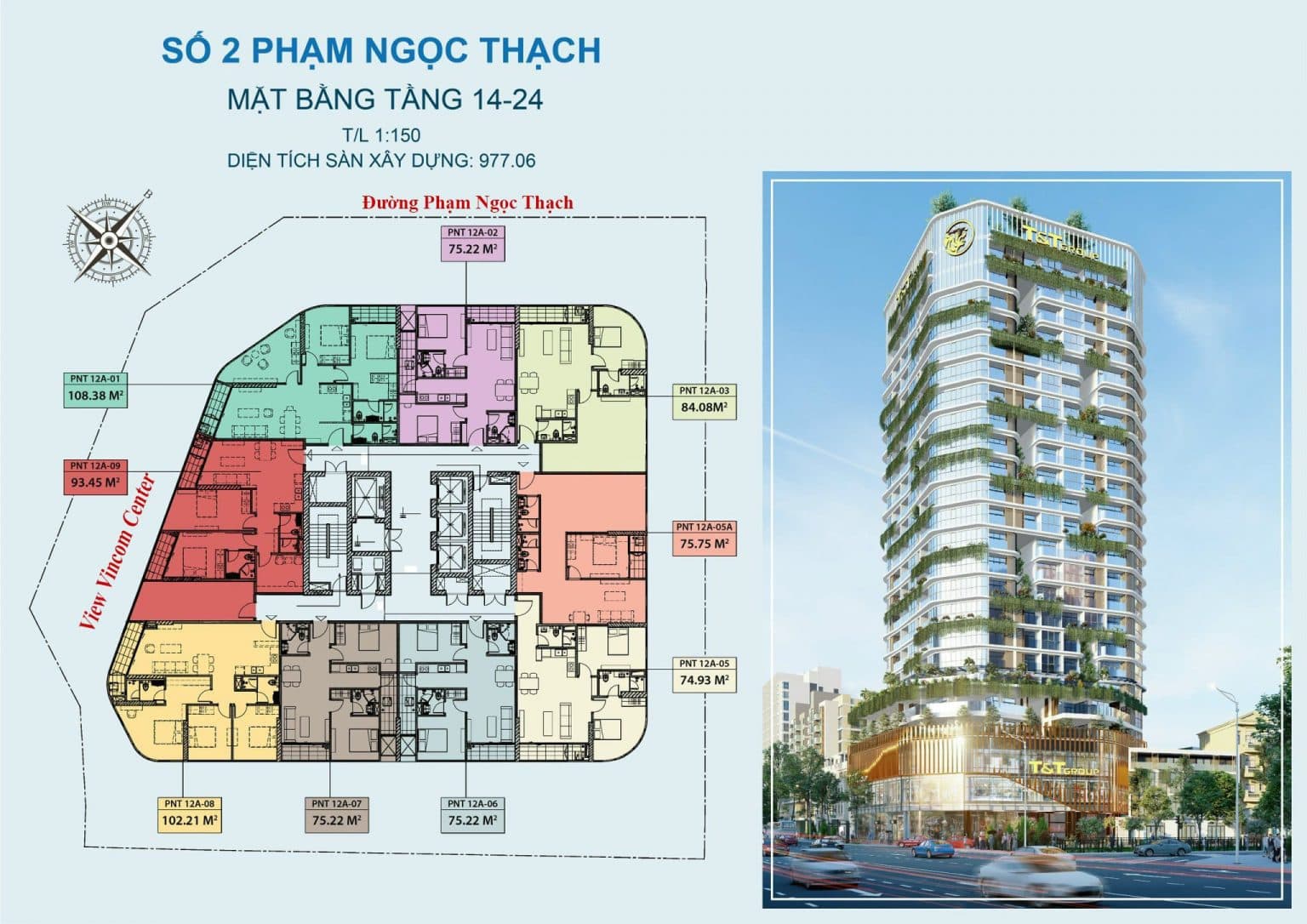 Cấu trúc mặt bằn dự án T&T Capella Phạm Ngọc Thạch
