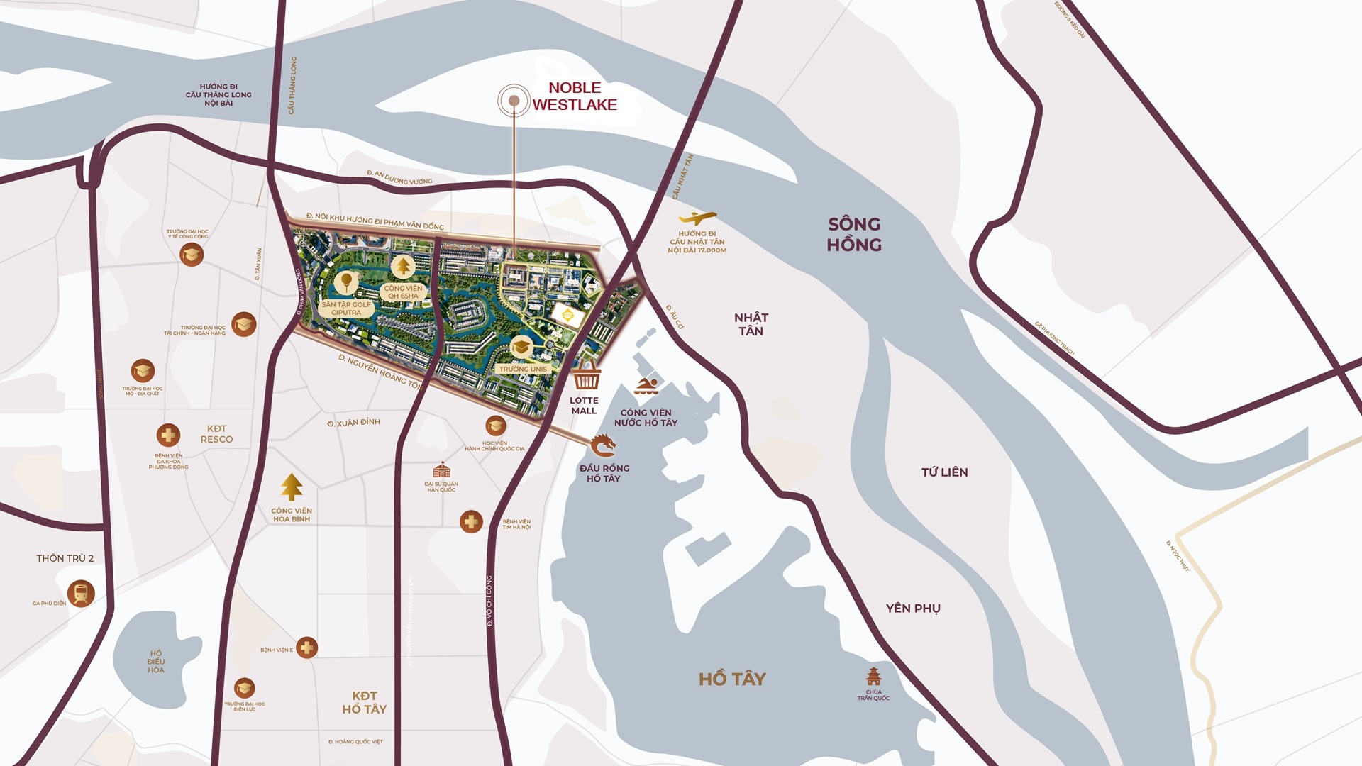 Vi trí dự án NobleX West Lake