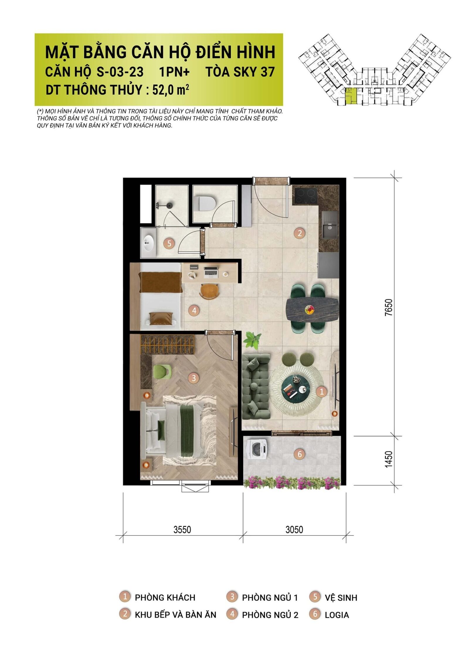 Thiết kế chi tiết căn hộ tại dự án Sun Glory Residence 
