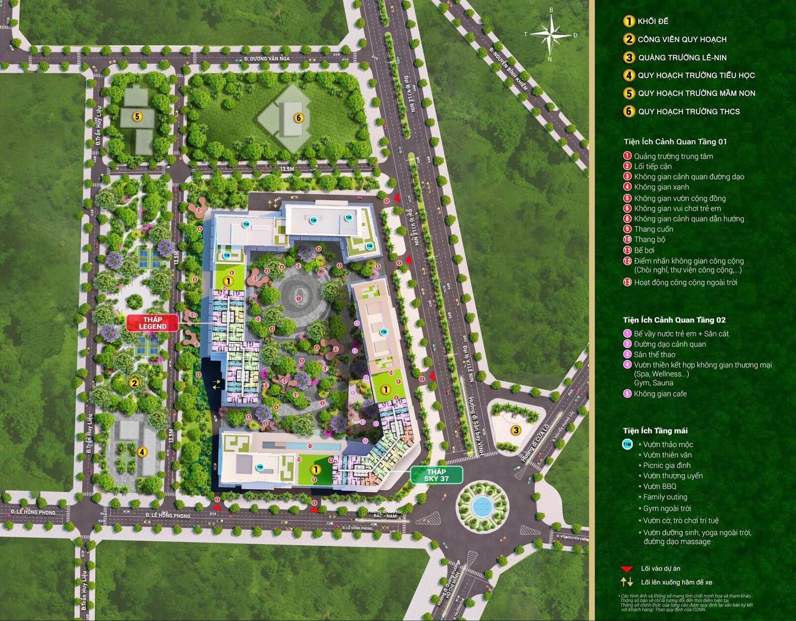 Mặt bằng tổng thể tiện ích toàn khu Sun Glory Residencecủa tổ hợp 